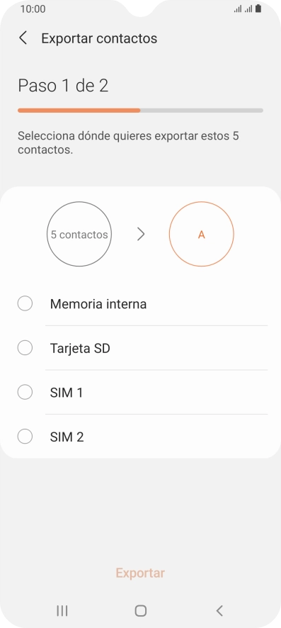 Pulsa la tarjeta SIM deseada.