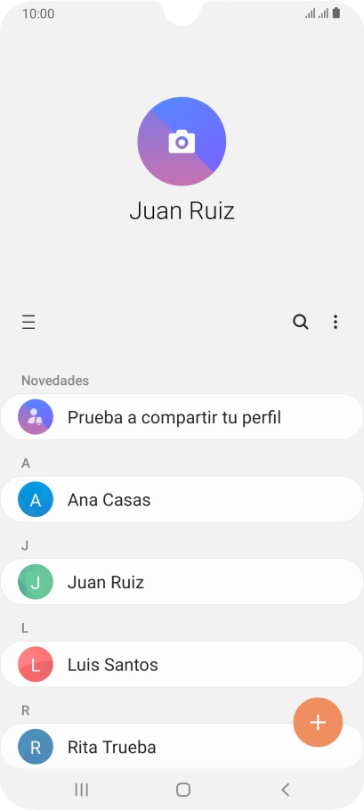 Desliza el dedo hacia la derecha desde la parte izquierda de la pantalla.