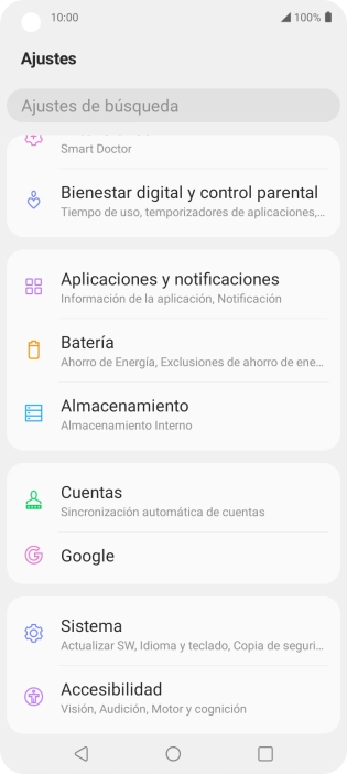 Pulsa Sistema.