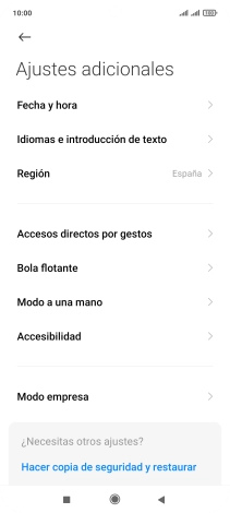 Pulsa Fecha y hora.