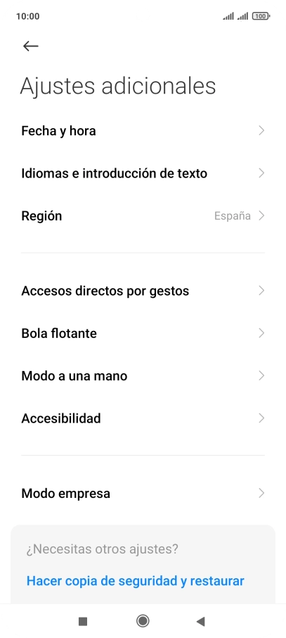 Pulsa Fecha y hora.