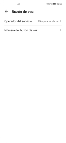 Pulsa Número del buzón de voz.