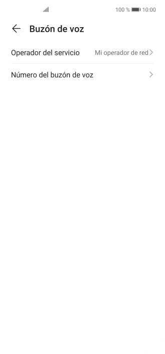 Pulsa Número del buzón de voz.