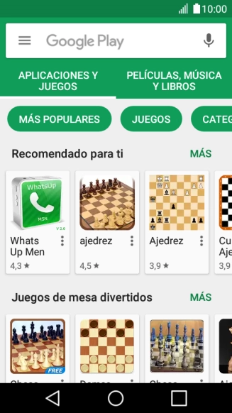 Pulsa en el campo de búsqueda.