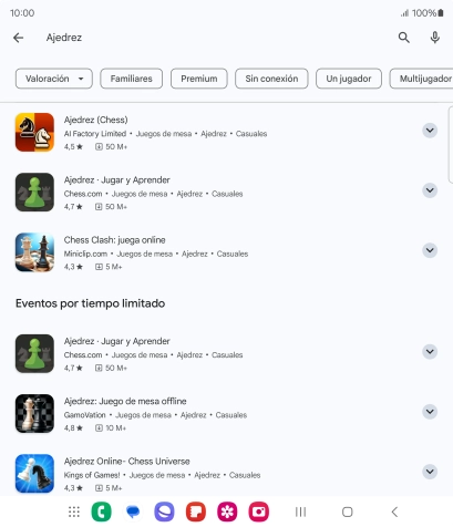 Pulsa la app deseada.