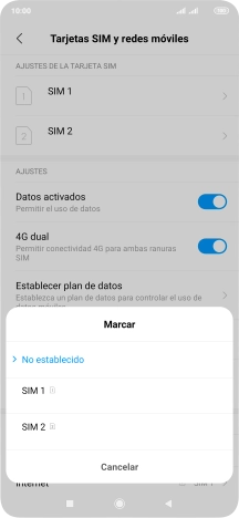Pulsa el ajuste deseado.