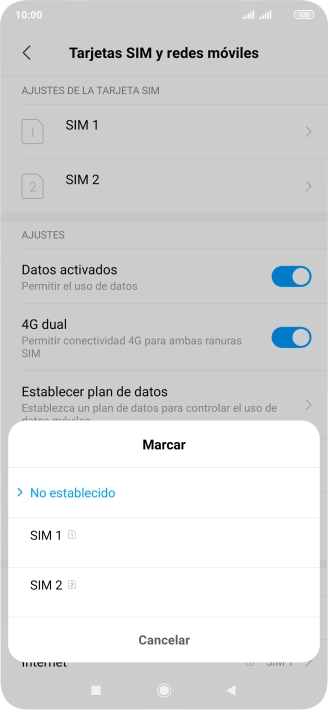 Pulsa el ajuste deseado.