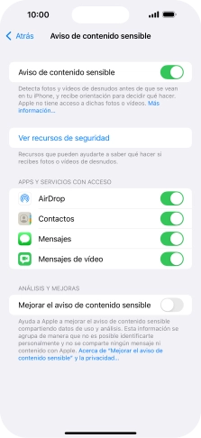 Pulsa el indicador junto a las aplicaciones deseadas para activar o desactivar la función.
