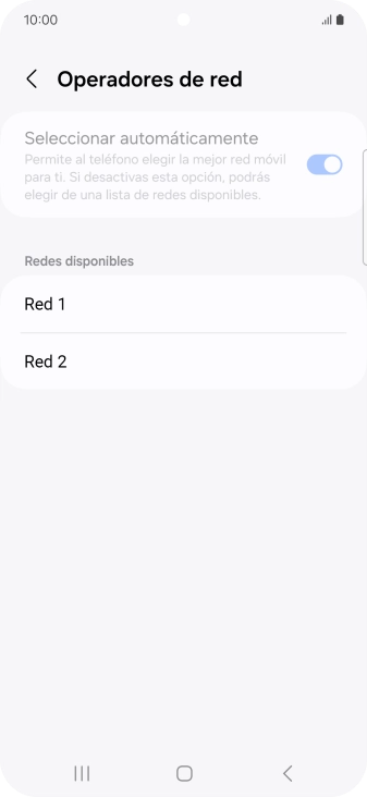 Pulsa la red deseada.