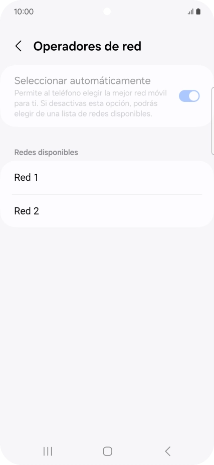 Pulsa la red deseada.