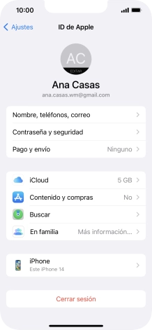 Desliza el dedo hacia arriba desde la parte inferior de la pantalla para terminar y volver a la pantalla de inicio.