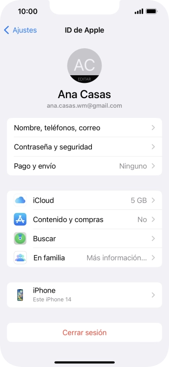 Desliza el dedo hacia arriba desde la parte inferior de la pantalla para terminar y volver a la pantalla de inicio.