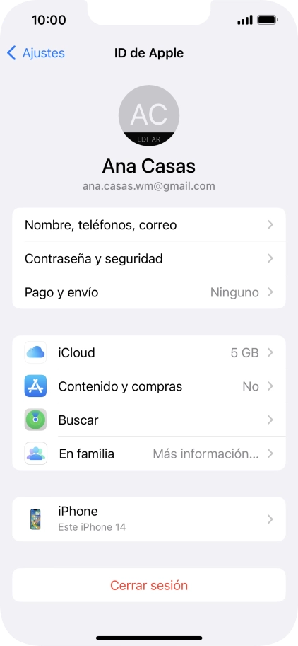 Desliza el dedo hacia arriba desde la parte inferior de la pantalla para terminar y volver a la pantalla de inicio.