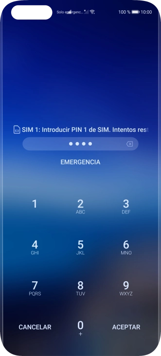 Si lo solicita el teléfono, introduce el código PIN y pulsa ACEPTAR.