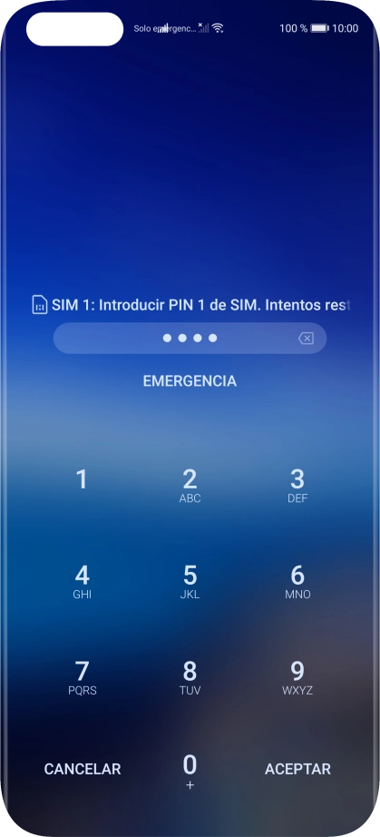 Si lo solicita el teléfono, introduce el código PIN y pulsa ACEPTAR.