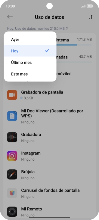Pulsa el ajuste deseado.