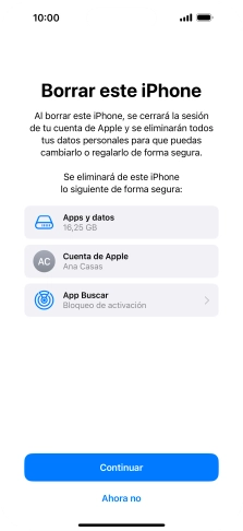 Pulsa Continuar.