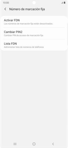 Pulsa Activar FDN.