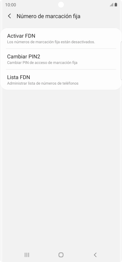 Pulsa Activar FDN.