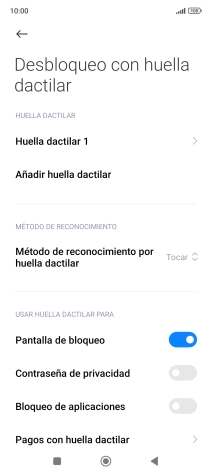 Pulsa  el indicador junto a los ajustes deseados para activarlos o desactivarlos.