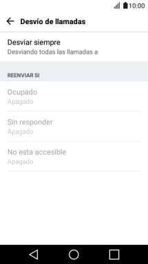 Pulsa el tipo de desvío deseado.