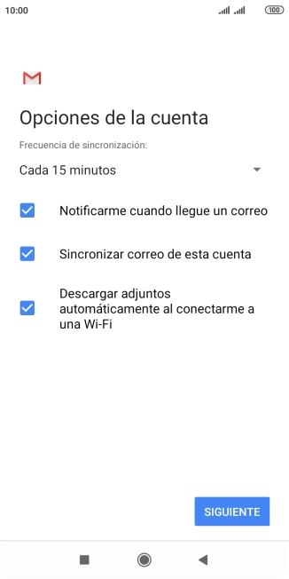 Si aparece en la pantalla esta imagen, tu cuenta de correo electrónico ha sido reconocida y configurada automáticamente. Sigue las indicaciones de la pantalla para introducir más información y terminar la configuración.