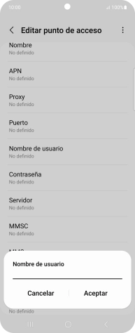 Introduce wap@wap y pulsa Aceptar.