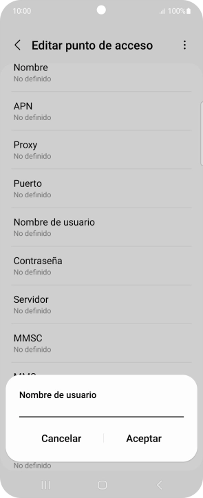 Introduce wap@wap y pulsa Aceptar.