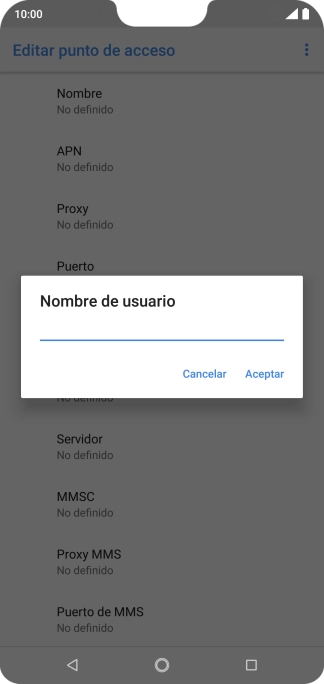 Introduce wap@wap y pulsa Aceptar.