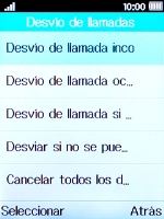 Selecciona el tipo de desvío deseado.