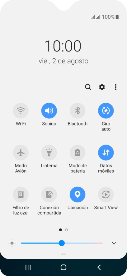 Pulsa el icono de ajustes. Pulsa el icono de ajustes.