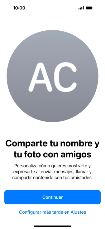 Pulsa Continuar.