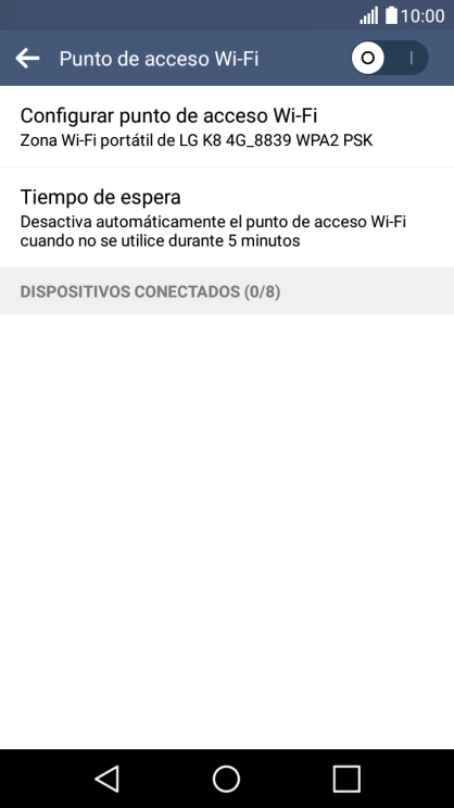 Pulsa Configurar punto de acceso Wi-Fi.