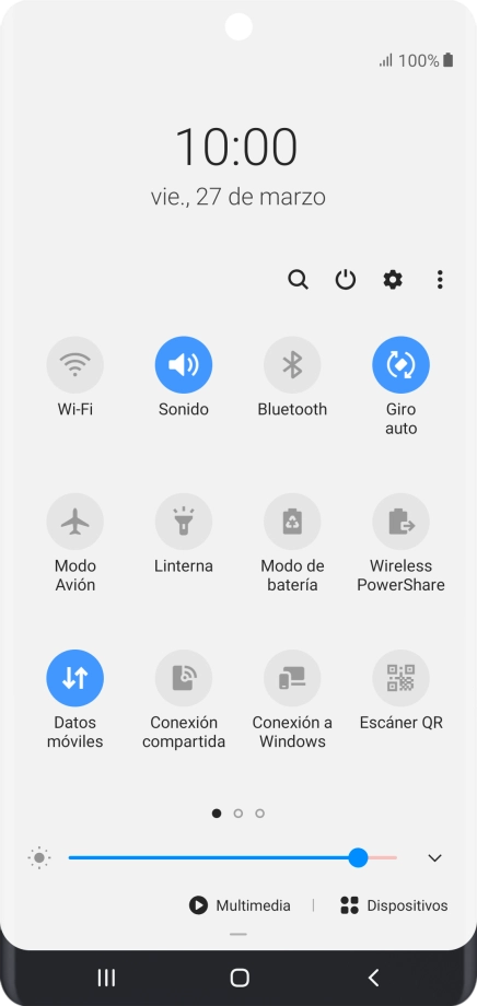 Pulsa el icono de ajustes. Pulsa el icono de ajustes.