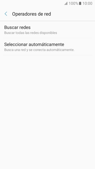 Pulsa Buscar redes y espera mientras el teléfono está buscando redes.