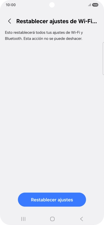 Pulsa Restablecer ajustes.