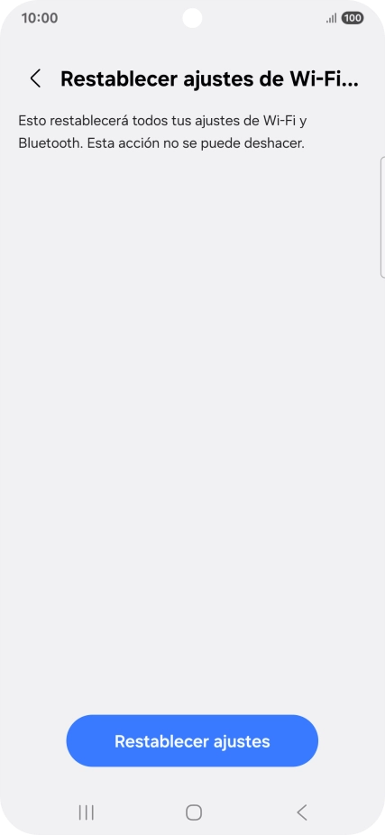 Pulsa Restablecer ajustes.