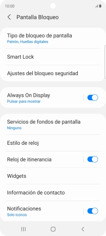 Pulsa Tipo de bloqueo de pantalla e introduce el código de seguridad extra que has creado anteriormente.
