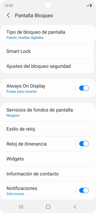Pulsa Tipo de bloqueo de pantalla e introduce el código de seguridad extra que has creado anteriormente.