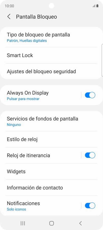 Pulsa Tipo de bloqueo de pantalla e introduce el código de seguridad extra que has creado anteriormente.