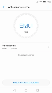 Pulsa BUSCAR ACTUALIZACIONES. Si hay una versión de software nueva disponible, aparecerá ahora en la pantalla. Sigue las indicaciones de la pantalla para actualizar el software del teléfono.