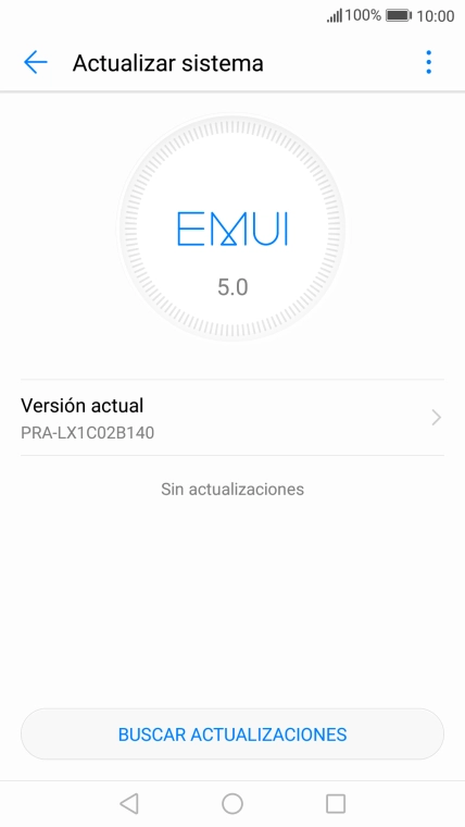 Pulsa BUSCAR ACTUALIZACIONES. Si hay una versión de software nueva disponible, aparecerá ahora en la pantalla. Sigue las indicaciones de la pantalla para actualizar el software del teléfono.