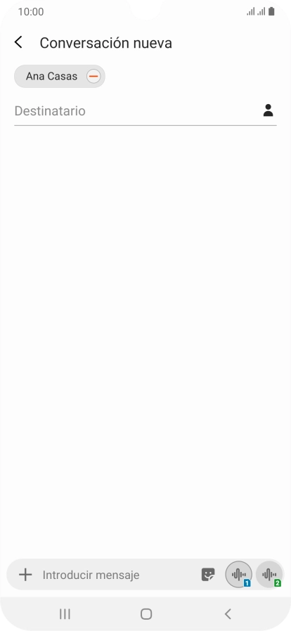 Pulsa en el campo de escritura y escribe el texto del mensaje corto. Pulsa en el campo de escritura y escribe el texto del mensaje corto.