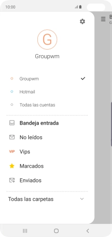 Pulsa la cuenta de correo electrónico deseada.