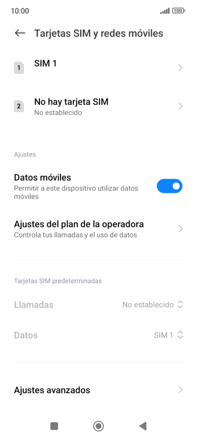 Pulsa Ajustes avanzados.
