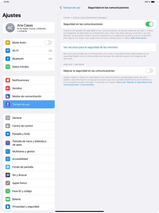Pulsa el indicador junto a 