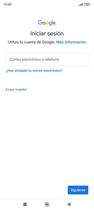 Si no tienes una cuenta de Google, pulsa Crear cuenta y sigue las indicaciones de la pantalla para ver cómo crear una cuenta nueva.