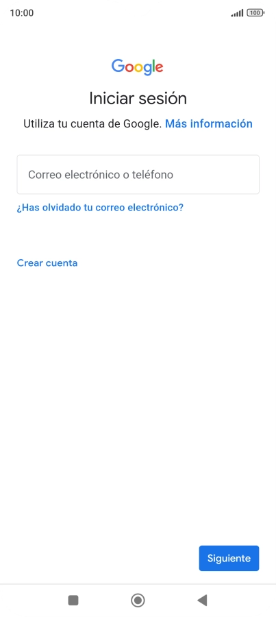 Si no tienes una cuenta de Google, pulsa Crear cuenta y sigue las indicaciones de la pantalla para ver cómo crear una cuenta nueva.
