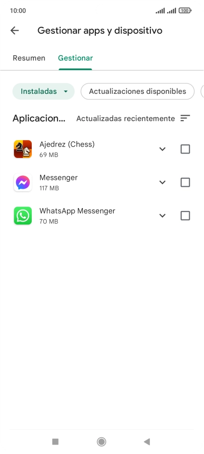 Pulsa la app deseada.