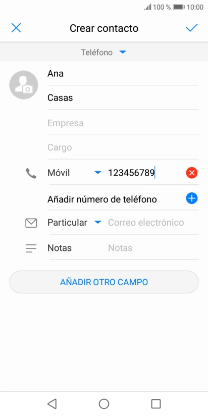 Pulsa el icono de aceptar.
